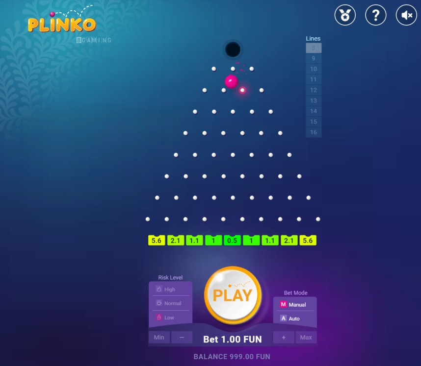 Игра Plinko